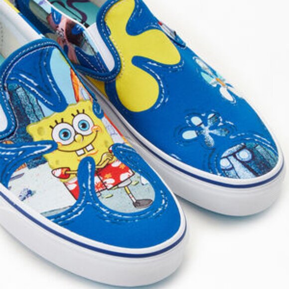 Vans Blue and Yellow SpongeBob Sneakers - Picture 1 of 6